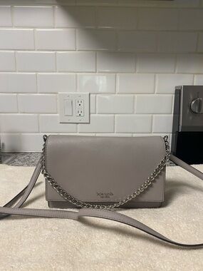 kate spade Gray Chain Strap Crossbody Bag